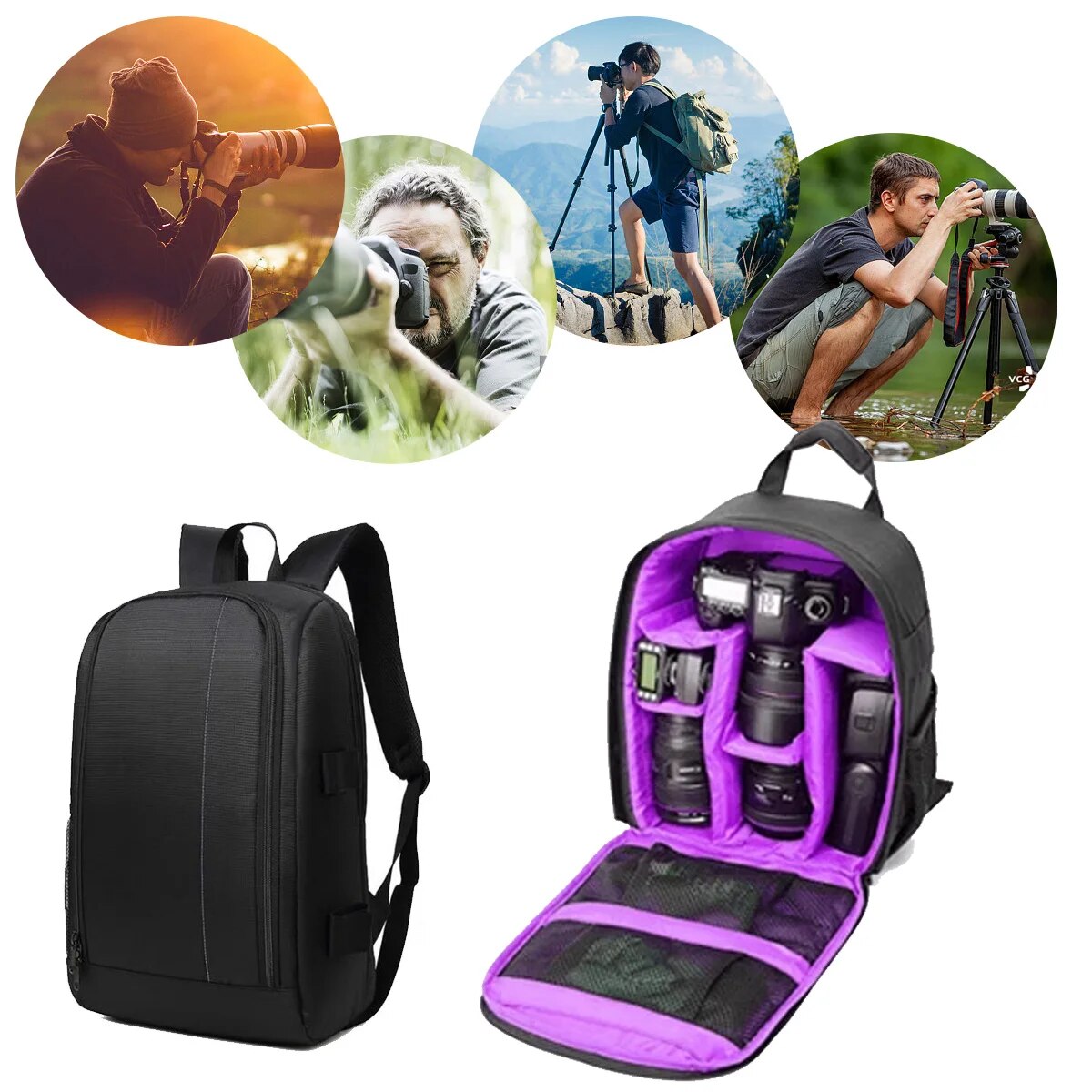 Waterproof DSLR Camera Bag - Multi-functional Outdoor Backpack