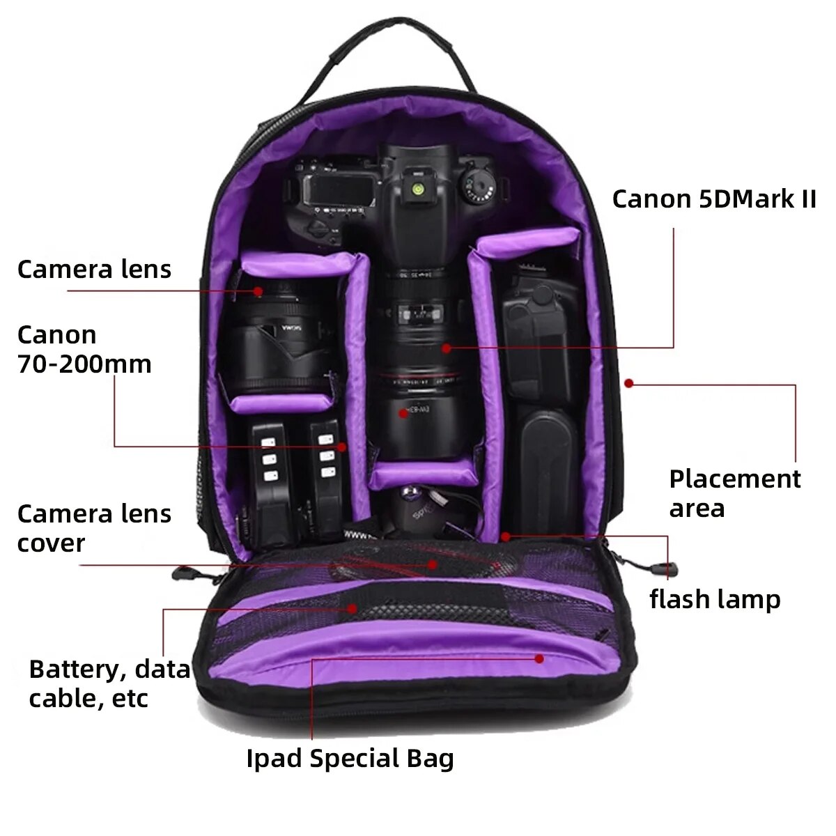 Waterproof DSLR Camera Bag - Multi-functional Outdoor Backpack