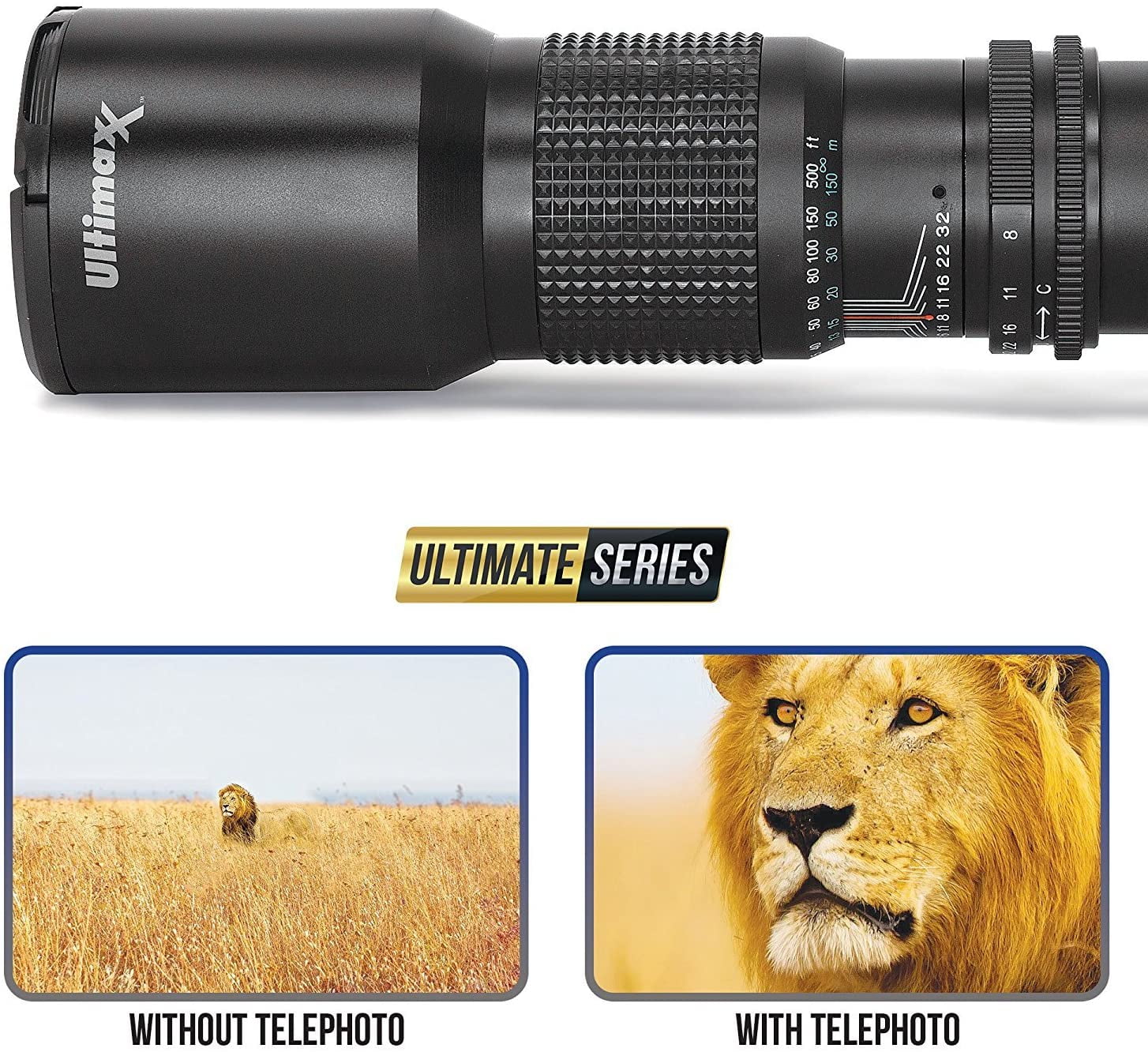 500mm f/8 Telephoto Lens for Canon Cameras