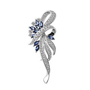 Blue Vintage Crystal Brooch and Hat Pin