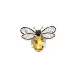 Colorful Rhinestone Bee Brooch Pin for Women