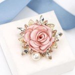 Rose Flower Brooch Pin for Weddings and Parties