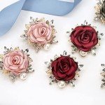 Rose Flower Brooch Pin for Weddings and Parties