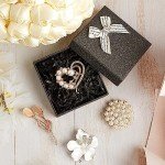 Elegant Crystal Pearl Brooches and Pins Set
