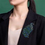 Sparkling Peacock Brooch Pin for Women and Girls