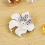 Elegant Floral Crystal Brooch Pin for Women