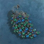 Sparkling Peacock Brooch Pin for Women and Girls