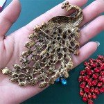 Sparkling Peacock Brooch Pin for Women and Girls