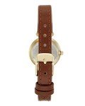 Anne Klein Gold-Tone Champagne Dial Leather Watch