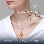 Sparkling Baltic Amber Pendant Necklace for Women