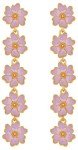 Lavender Enamel Cherry Blossom Drop Earrings