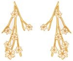 Ivory Enamel Cherry Blossom Earrings by Oscar de la Renta