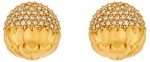 Oscar de la Renta Crystal Artichoke Earrings
