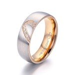LAVUMO Couple's Promise Rings Set - Heart Design