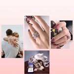 Jeulia 4 Carat Leaf Engagement Ring Set in Silver