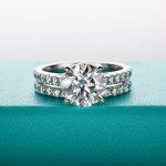 AnuClub 4ct Moissanite Wedding Ring Set for Women