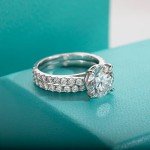 AnuClub 4ct Moissanite Wedding Ring Set for Women