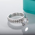 AnuClub 4ct Moissanite Wedding Ring Set for Women