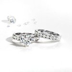 Moissanite Bridal Set, 4.48CT Round Cut