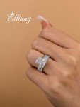 Radiant Cut 4.0ct Engagement Ring Set