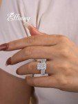 Radiant Cut 4.0ct Engagement Ring Set