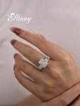 Radiant Cut 4.0ct Engagement Ring Set