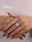 Radiant Cut 4.0ct Engagement Ring Set