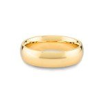 Classic 5mm Gold Dome Wedding Ring Set