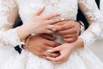 ALAIN RAPHAEL Two-Tone Wedding Band Set for Couples