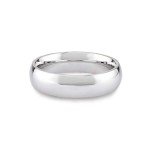 Classic 5mm Gold Dome Wedding Ring Set