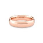 Classic 5mm Gold Dome Wedding Ring Set