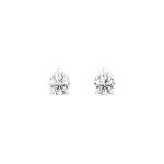Lab Diamond Round Stud Earrings in Sterling Silver