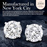 1/2 Carat Lab Diamond Stud Earrings in 14K White Gold