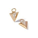 18ct Yellow Gold Diamond Arrow Hoop Earrings