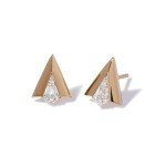 Gold Onyx & Diamond Arrow Earrings