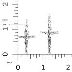 Miabella Sterling Silver Crucifix Necklace with Chain