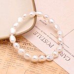 Freshwater Baroque Pearl Stretch Bracelet - 7 Inch