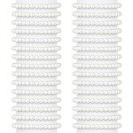 Glenmal White Pearl Elastic Bracelets for Women