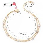 Dainty Gold Pearl Bracelet for Women