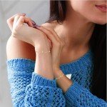 Dainty Gold Pearl Bracelet for Women