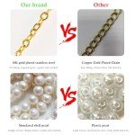 Cute 6MM Pearl Bracelets with 18K Gold Plating