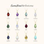 14K Gold Ruby Teardrop Necklace for Women
