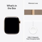 Gold Titanium Apple Watch Series 10 with Milanese Loop