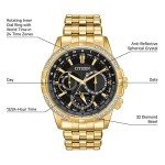 Citizen Men's Eco-Drive Gold-Tone Calendar Watch
