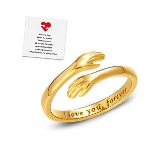 Adjustable Silver Hug Rings for Women