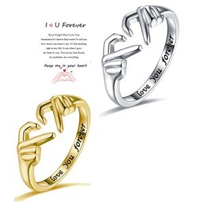 Adjustable Irish Claddagh Heart Ring for Couples