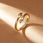 Adjustable Silver Hug Rings for Women