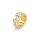 YIKOXI Gold Fidget Spinner Ring for Women