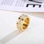 YIKOXI Gold Fidget Spinner Ring for Women