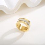 YIKOXI Gold Fidget Spinner Ring for Women